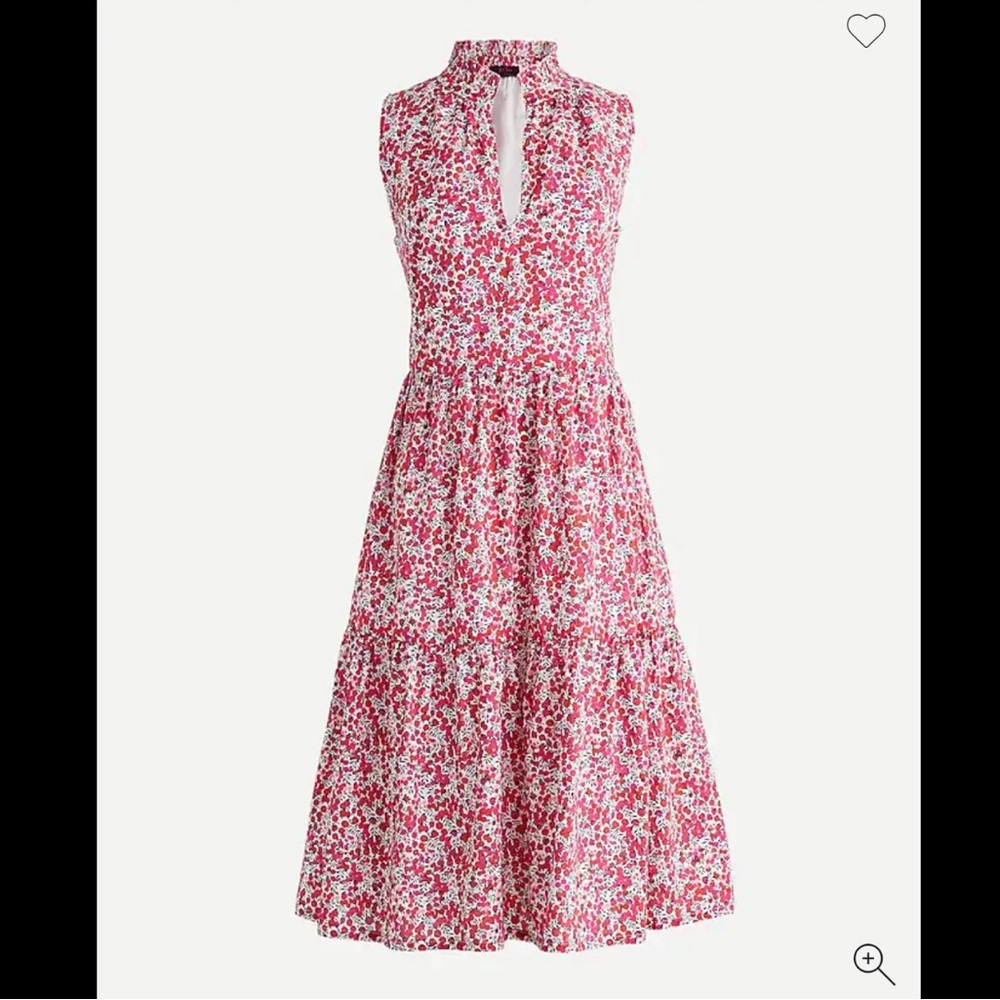 J. Crew Tiered Popover Dress in Liberty of London Wiltshire Print, Size XS